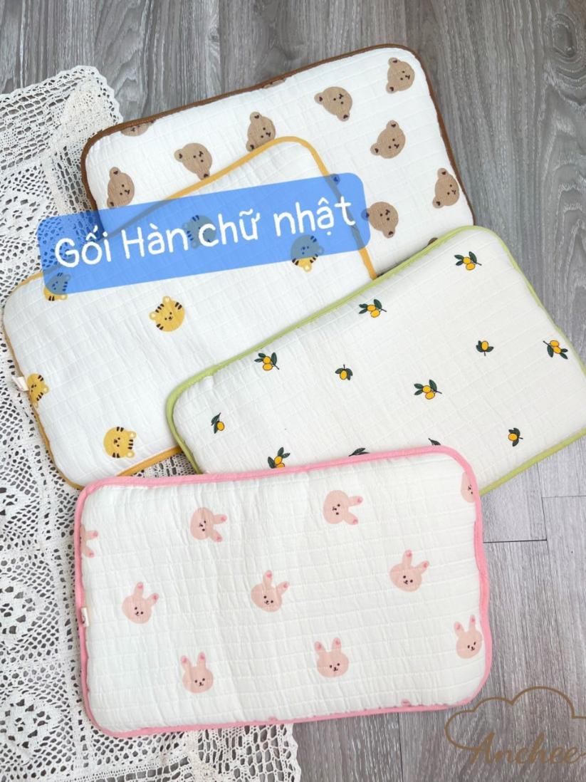 Gối sơ sinh chữ nhật